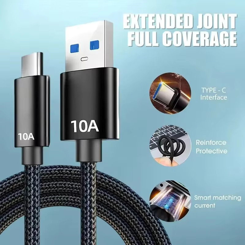 USB-C Schnellladekabel 120W mit Datenübertragung in Schwarz - Bild 5