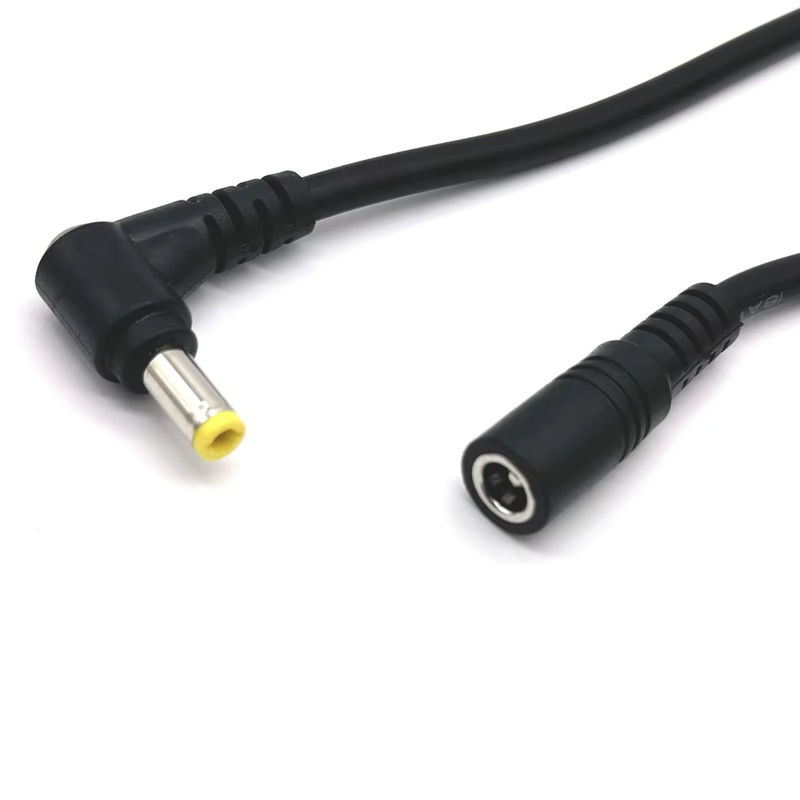 LAJQTAO DC-Stromkabel mit Stecker und Buchse, 18AWG, 5,5 x 2,5 mm, Schwarz, 10A Hochstrom-Netzstecker Anschluss für Ladegeräte - Bild 4
