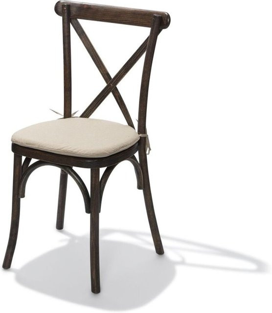 Feros Sitzkissen gepolstert für Crossback Stühle, 7er Pack, Ecru, B/L/H: 42 x 46 x 2 cm - Bild 2