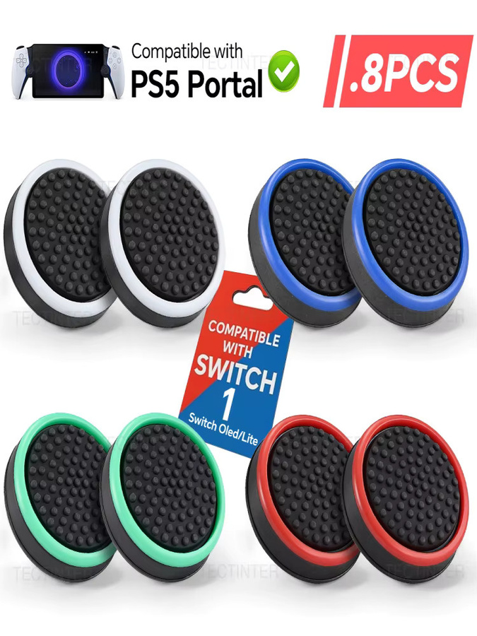 TECTINTER Transparente Flüssigsilikon-Rocker-Kappen für PlayStation Portal und Nintendo Switch Controller Zubehör - Bild 7