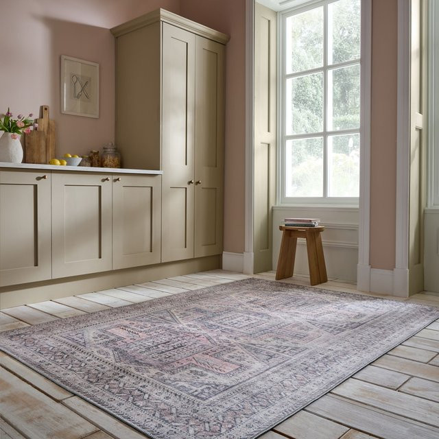 Orient Teppich Kadima Design von HURST in Grau-Rosa, Vintage-Design, B/T: 190 x 290 cm - Bild 1