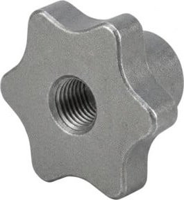 Industrial Quality Supplies Kreuzgriff aus Grauguss nach DIN 6336-D mit Gewinde-Durchloch, Farbe Grau - Bild 1