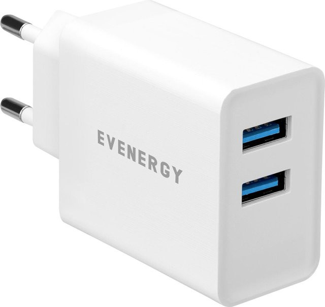 SBS Fast Charge Netzladegerät mit 2 USB-A Anschlüssen in Weiß - Bild 1
