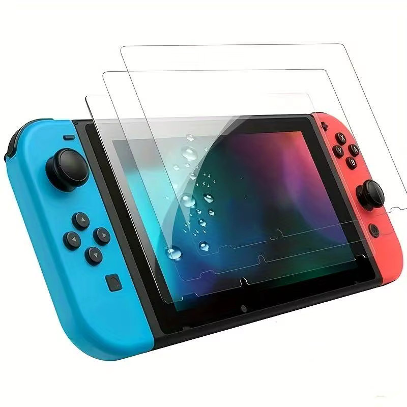 Displayschutzfolie aus gehärtetem Glas für Nintendo Switch OLED, Nintendo Switch und Switch Lite, transparent - Bild 2