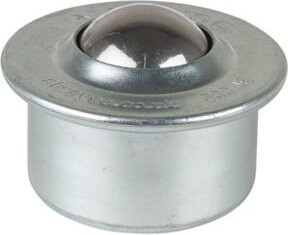 BS Kugelrolle E33.030 aus Stahl in Silber, Durchmesser: 30 mm - Bild 1