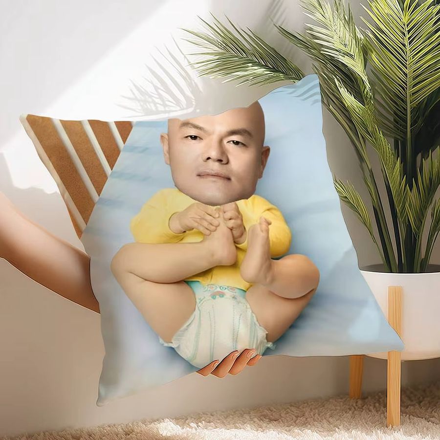 JYP Meme Luxus-Kissenbezug aus Plüsch in quadratischer Form für dein Sofa und deine Heimdekoration - Bild 4
