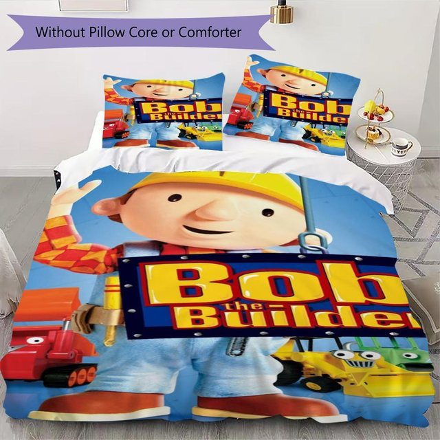 On My Love Home Bob der Baumeister Bettwäsche-Set mit Anime-Muster, Multicolor, B/H: 135 x 200 cm - Bild 1