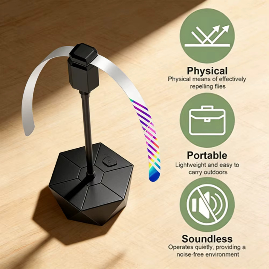 ARTOFUL Mini USB-Ventilator zum Insektenabwehren, tragbarer und wiederaufladbarer Ventilator in Schwarz, Höhe: 26,5 cm, Breite: 11,0 cm - Bild 2