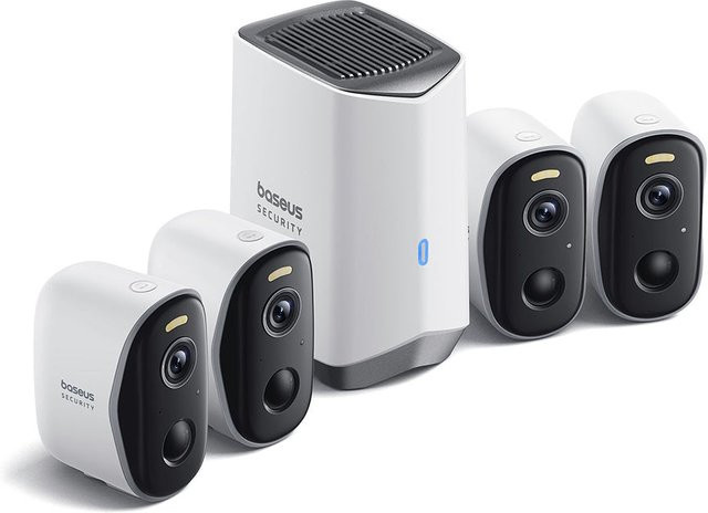 Baseus N1 Überwachungskamera 4er-Set, Wi-Fi, 2K Auflösung, IP67 wetterfest für den Außenbereich, S0TW022131 - Bild 1