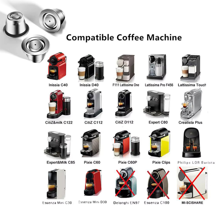 Wiederverwendbare Edelstahl Kaffeekapseln für Nespresso Maschinen in Silber für reiche Crema - Bild 5