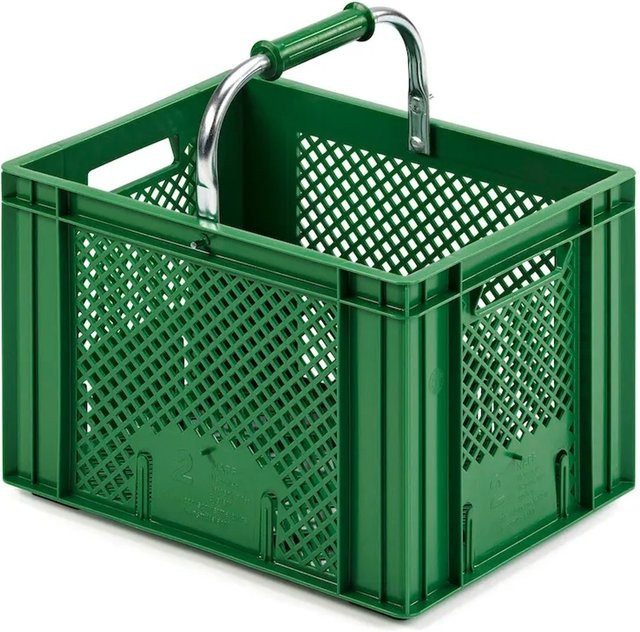 CHEFGASTRO Eurobehälter Obst- und Gemüsekasten mit Tragebügel, Grün, H x B x T: 27,2 x 30 x 40 cm, 26 Liter - Bild 1