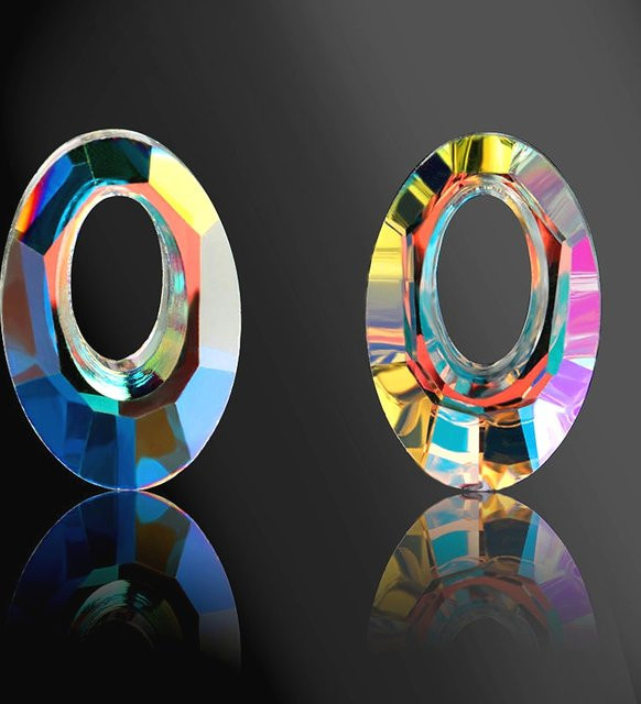 SMI Fine Anhänger, Glas, Kristall, Bunt, 20 mm, Unisex - Bild 1