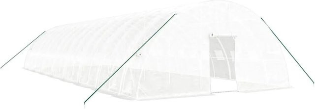 Furnicato Gewächshaus mit Stahlrahmen in Weiß, B/T/H: 16 x 6 x 2,85 m - Bild 1