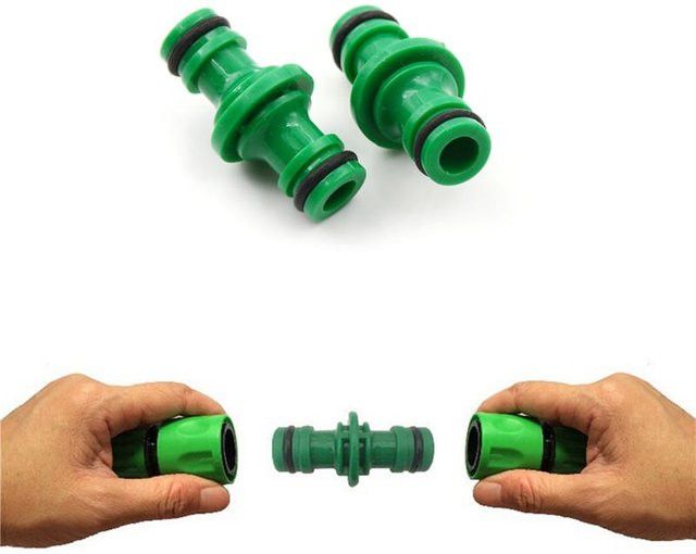 Shenchou 5er Set Quick-Click Wasserschlauchanschluss Schnellanschlüsse für 1/2 Zoll Gartenhahn in Grün - Bild 1