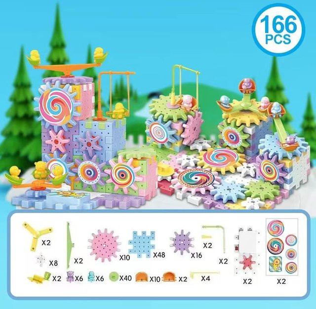 Binchi Outdoor Product Elektrische Zahnräder 3D Puzzle, Bausatz, Kunststoff, ab 3 Jahre - Bild 1