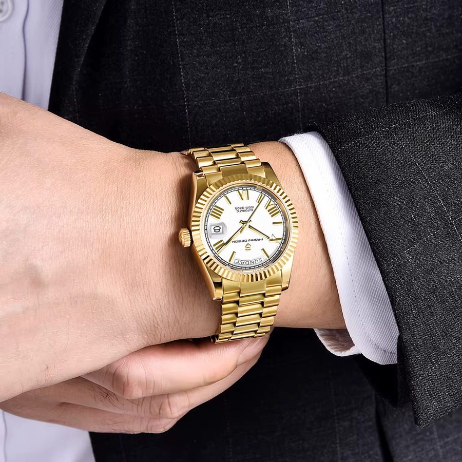 PAGANI DESIGN Armbanduhr, Automatik, Gold, Edelstahl, Herren - Bild 2