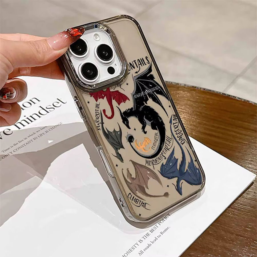 Dragon F-Fourth Wings Transparente Weiche Schutzhülle für iPhone 17 16 15 14 13 12 11 Pro Max und weitere Modelle - Bild 3