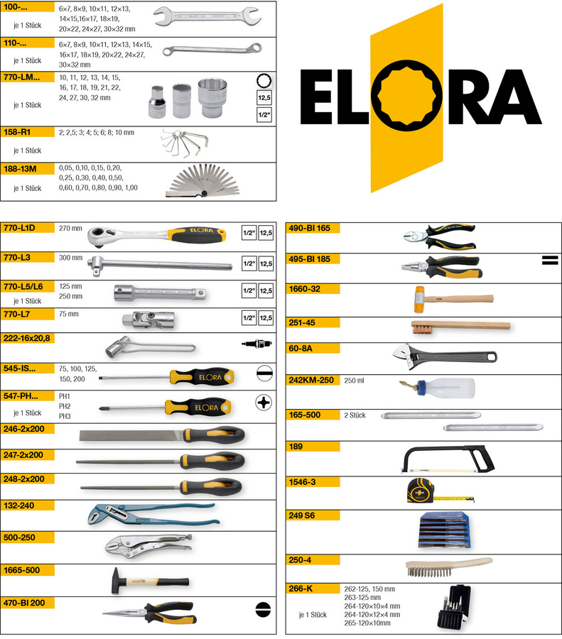 Elora Werkzeugsortiment 89-teilig ELORA-WS-2M multicolour - Bild 1
