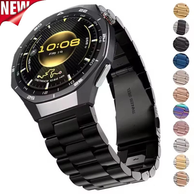 Uhrenarmband Edelstahl, Schwarz, Unisex - Bild 1