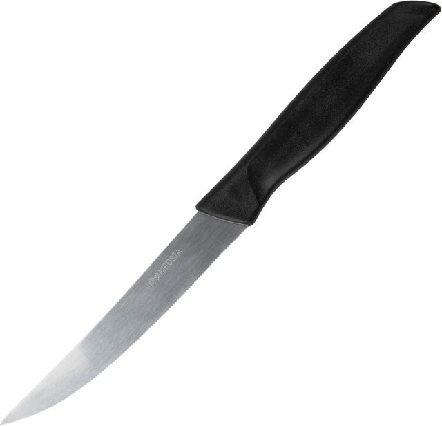 Nirosta Vespermesser mit Schutzhülle aus Edelstahl in Schwarz, Länge: 21 cm - Bild 1