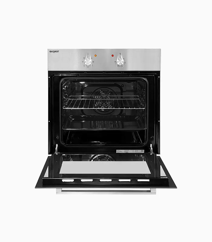 Exquisit EBE 555-2 U Einbaubackofen in Silber mit Ober-/Unterhitze, Heißluft und Grill - Bild 2