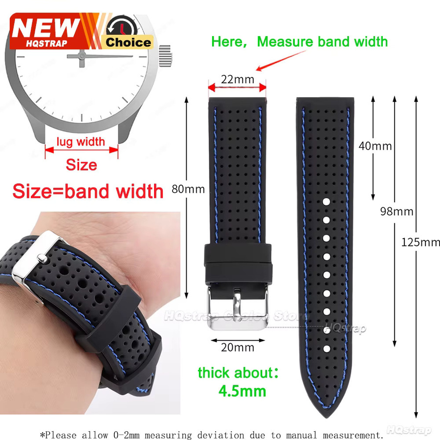 HQstrap Uhrenarmband Silikon, Bunt, Unisex - Bild 2