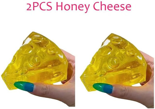 Squishy Honig Käse Quadrat, Fidgets Spielzeug, Anti-Stress Sensorisches Spielzeug - Bild 1