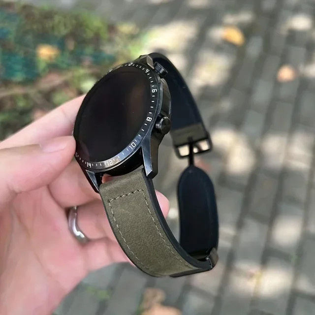 Uhrenarmband Silikon, magnetisch, 22 mm, Schwarz, Unisex - Bild 1