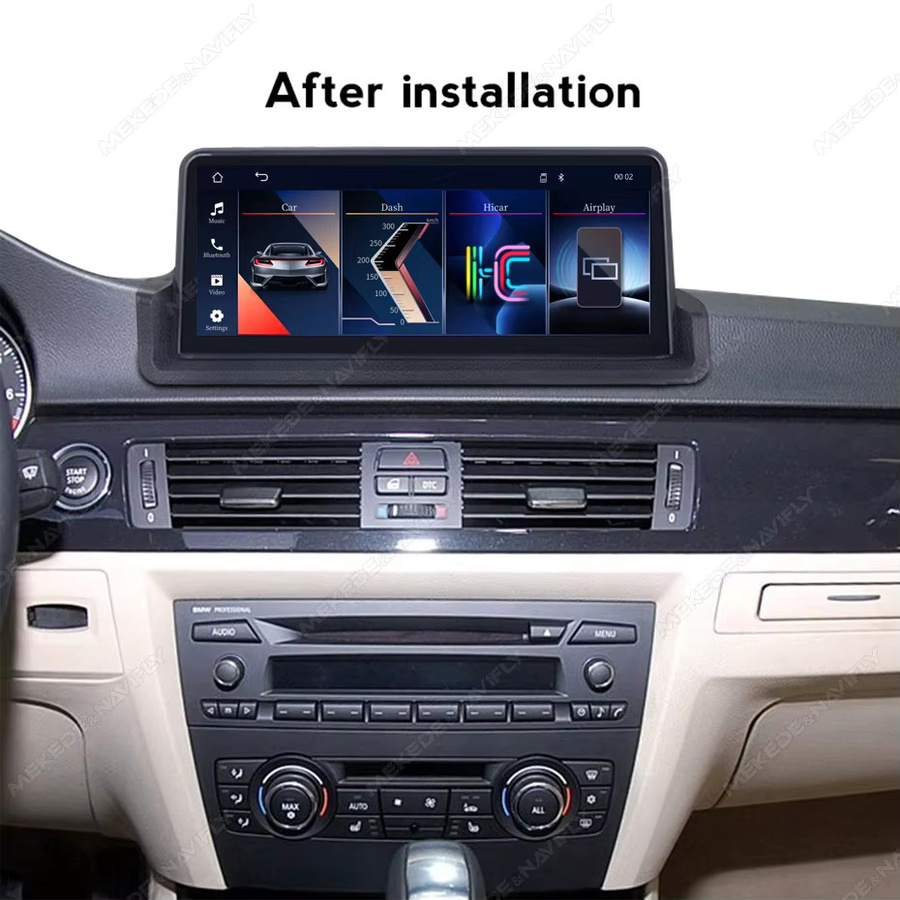 MEKEDE Wireless CarPlay und Android Auto Multimedia-Player mit Linux-System für BMW 3er Serie E90 E91 E92 E93 (2005-2012), 10,25 Zoll 2Din Autoradio mit Bluetooth und GPS, Schwarz - Bild 3