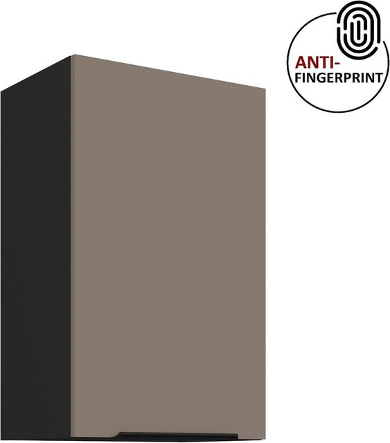 Küchen Hängeschrank ARIA Sandgrau matt mit Einlegeböden und Anti-Fingerprint-Beschichtung, Breite: 45 cm - Bild 1