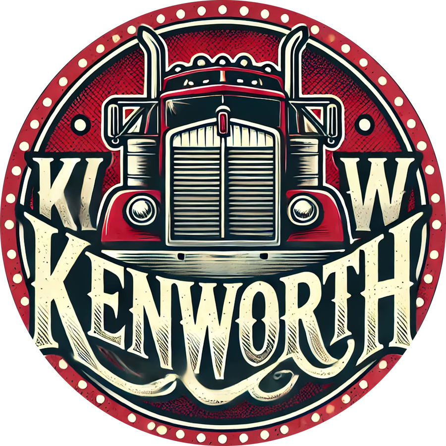 Potdemiel Kenworth Vintage Metallblechschild Aluminium Wanddekoration Mehrfarbig B/H: 20,3 x 20,3 cm - Bild 3