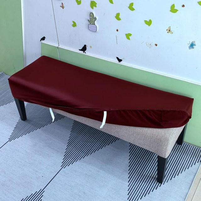 Wasserdichter Stretch Banküberzug aus PU Leder von YTO Household items in Braun, abnehmbarer und waschbarer Bankschutz für Esszimmerbänke und Wohnzimmer - Bild 1