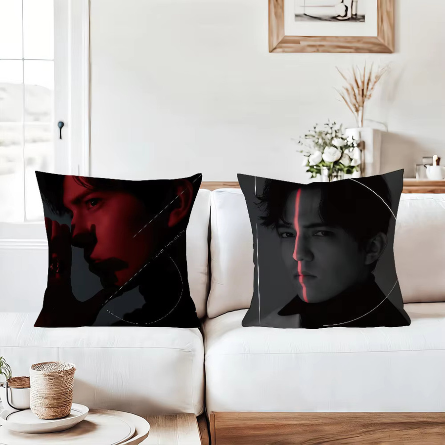 Singer D-Dimash K-Kudaibergen Kissenbezug, Schwarz, 30 x 30 cm - Bild 3