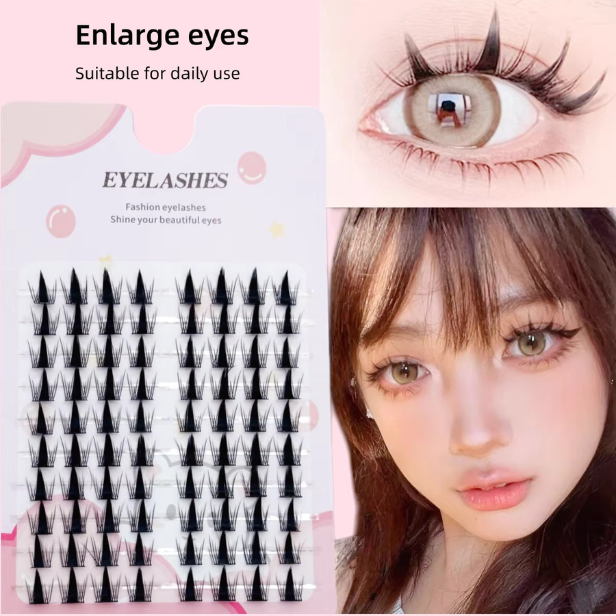 Wide Eyelash Clusters Wimpernbüschel, Black, Glänzend, Unisex - Bild 6