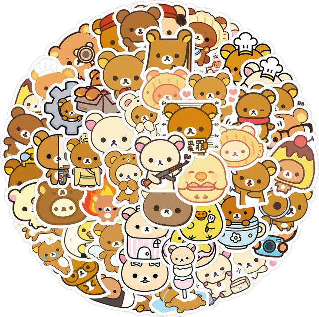 105-teiliges Set Bären und Bärenmädchen Kritzel-Aufkleber multicolour - Bild 1