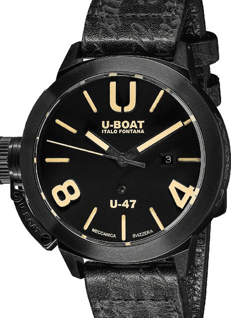 U-Boat Automatik Armbanduhr, Edelstahl, 47 mm, Herren, Schwarz - Bild 1