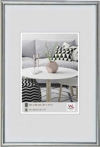 Walther Design Galeria Bilderrahmen aus Kunststoff in Silber, Breite: 25 cm, Höhe: 31 cm - Bild 1