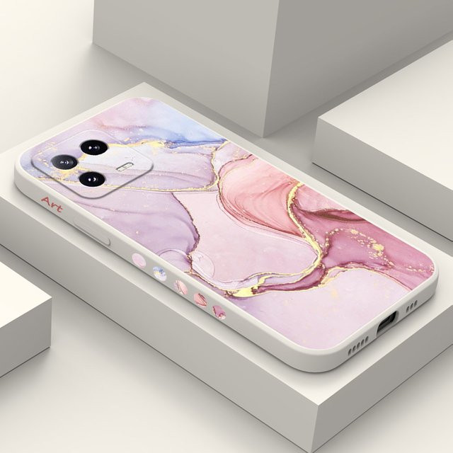 Handyhülle in Gold Marmor Design für Xiaomi Mi 15T 14T 14 13 13T 12 12X 12T 11 11T Ultra 10 10T 9T Pro Lite aus Flüssigsilikon - Bild 1