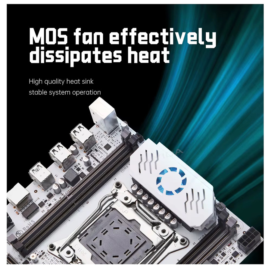 QIYIDA X99 Motherboard LGA 2011-3 mit DDR4-Unterstützung, M.2 NVMe-Steckplatz und TPM 2.0 - Bild 4