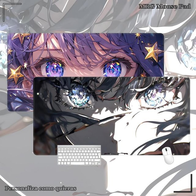 Mairuige Anime-Mauspad Arcane Eye-Schüler, Tischmatte für Gamer, B/T: 90 x 40 cm, multicolour - Bild 1
