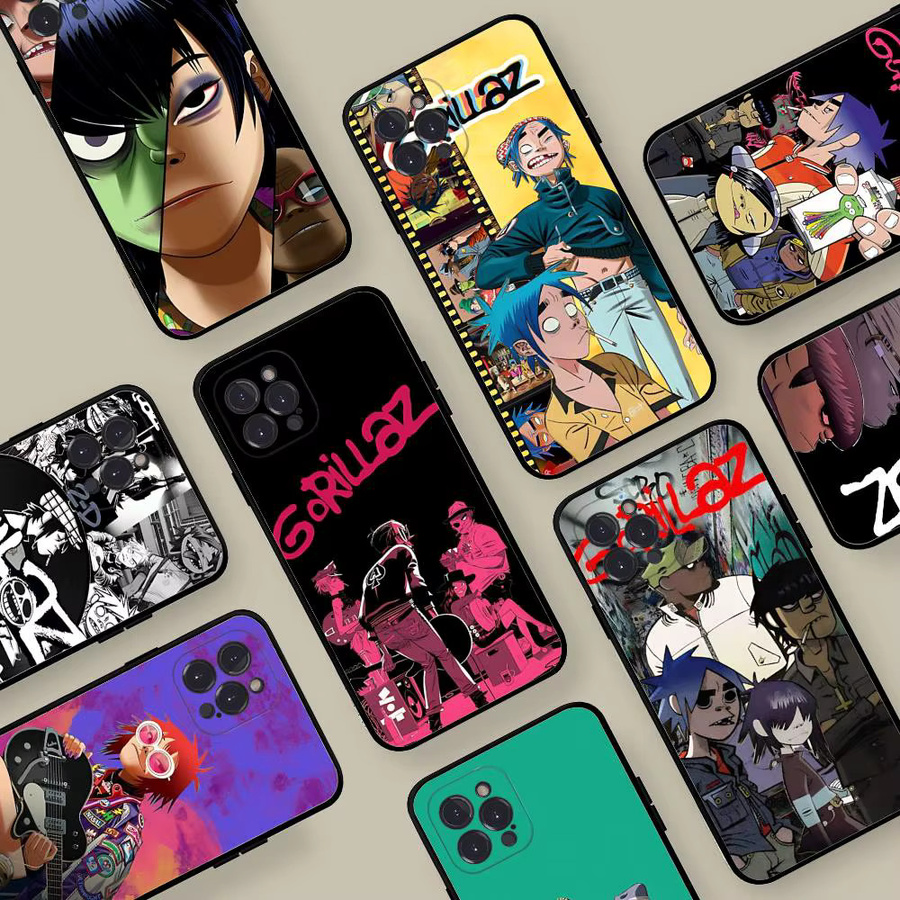 Rock Virtual Band G-Gorillaz Silikon Soft Cover Handyhülle für iPhone 17 16 15 14 13 12 11 Pro Max Plus in Multicolour - Bild 4