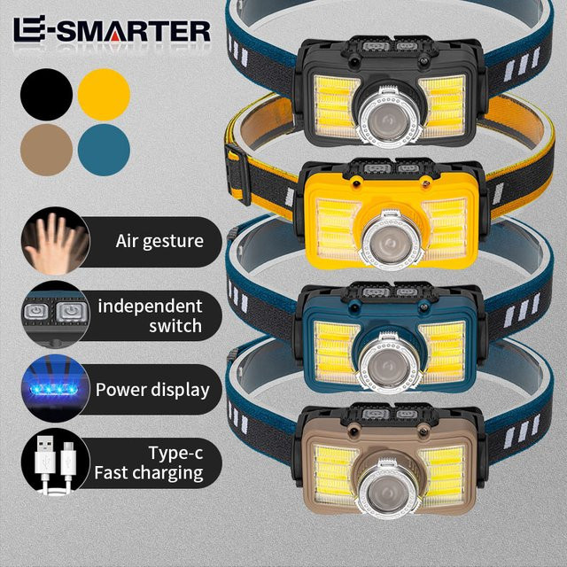 ESMARTER Mini LED-Scheinwerfer mit USB-Anschluss und Cool White Licht für Camping und Jagd - Bild 1