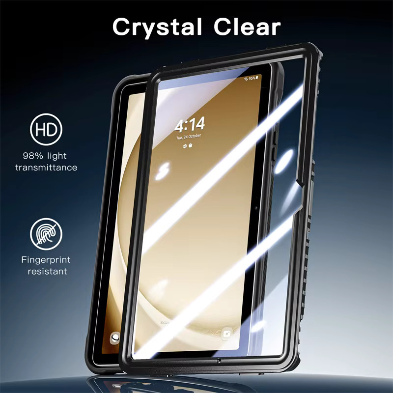 Stoßfeste Schutzhülle für Samsung Galaxy Tab A9 Plus 11 Zoll inklusive Displayschutz in Beige - Bild 2