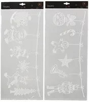 DECORIS Fensterbild Weihnachten weiß 2er Pack Klebebild aus Kunststoff - Bild 1