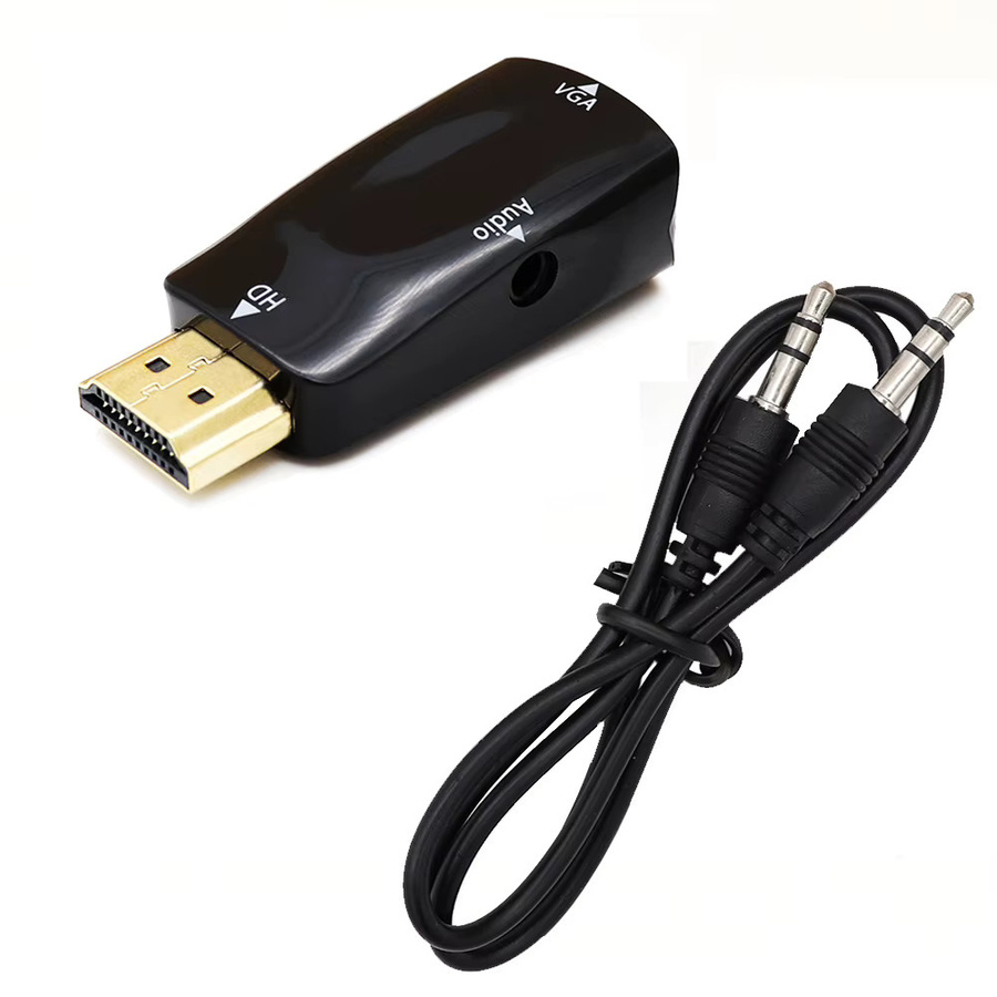 Mrgabwte HDMI zu VGA Kabelkonverter in Schwarz mit 3,5-mm-Klinkenstecker für Audio und HD 1080P - Bild 5