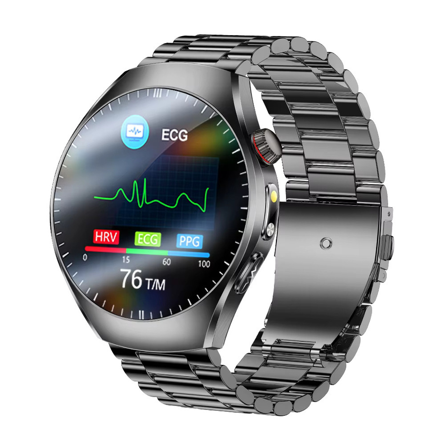 Yaocx Smartwatch mit Körperanalyse, EKG, Blutfett- und Harnsäuremessung sowie Sprachfunktion in Gelb für Damen und Herren - Bild 7