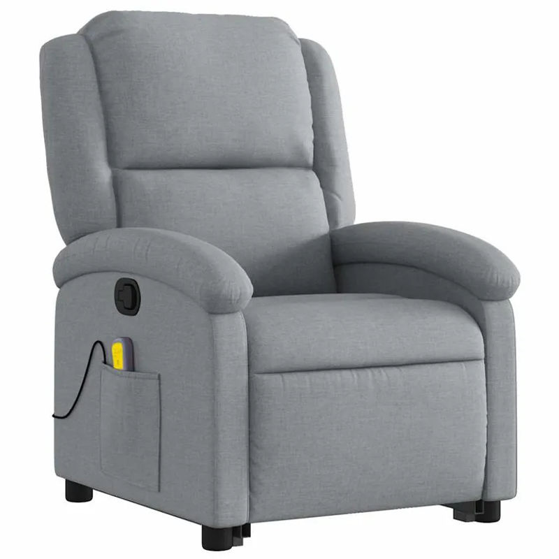 Vidaxl Relaxsessel Aufstehhilfe Massagesessel verstellbar in Grau aus Stoff - Bild 5
