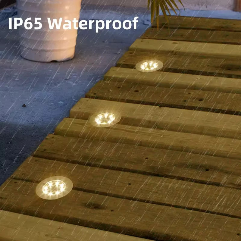 4er Set Solar LED Gartenstrahler für die Bodenbeleuchtung, Warmweiß, Silber - Bild 3