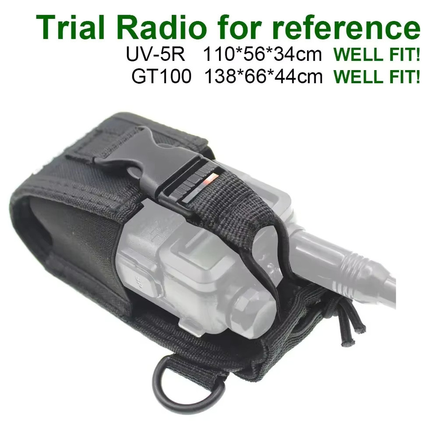 Baofeng Nylon Funkgerät-Tragehülle in Schwarz für Walkie Talkies UV-5R UV-82 UV-888S UV-9R Zubehör für Jagd und Camping - Bild 3