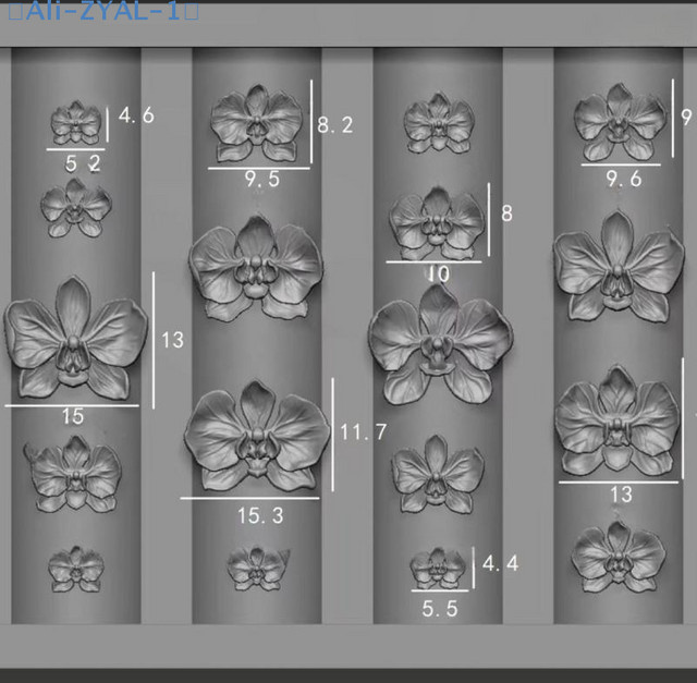 JETTING Silikon-Nagelform, 3D Phalaenopsis-Blumen und Schmetterling, DIY Maniküre - Bild 1